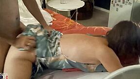 hey check this french amateur in GREEN SATIN NIGHTIE And PINK PANTIES For DOGGY RIMMING!