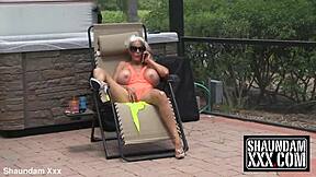 Sally DeAngelo rides massive black monster cock with her huge tits bouncing wildly