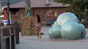 Naughty Milf Mommy Nude Public Street Outdoor Flashing Stroll
