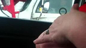 Aussiefox Teases Truckers with Her Tits