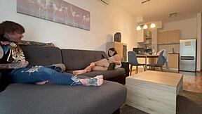 ever try jeans ripping off for hardcore pounding that tight pussy at home?