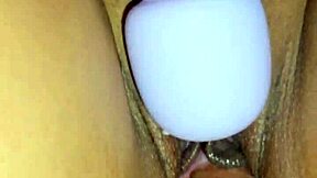 Ever wonder what's dripping from that sexy latina wife's tight pussy closeup?