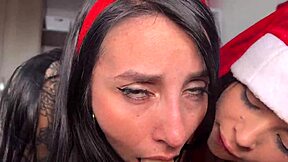 Christmas Fuck Surprise! Best Friend's Anal Plug Leads to Face Cum