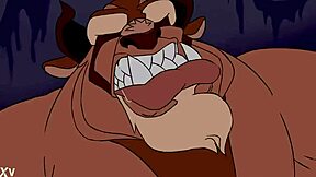 beast muscles bulge in furry growth spurt