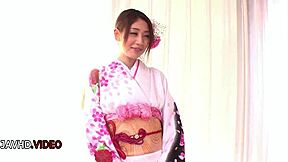 kaori's lips wrap tight around cock before she takes hardcore pounding