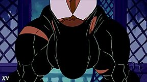 beast muscles bulge in furry growth spurt