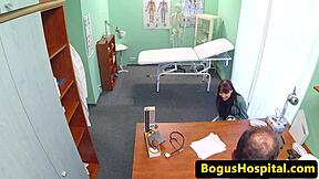 Doctor pounds real patient babe pussy in hospital exam