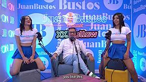 hot colombian stepsisters interview then ride sybian fuck machine together