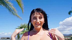 aleksa mink shakes her big boobs bubble butt on bbc outdoors ends in facial