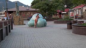 Naughty Milf Mommy Nude Public Street Outdoor Flashing Stroll