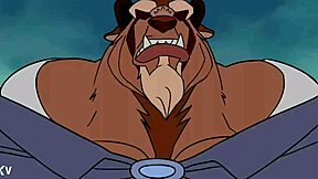 beast muscles bulge in furry growth spurt