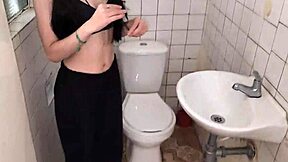 fucking the bathroom service employee all sneaky like 😏💦