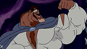 beast muscles bulge in furry growth spurt