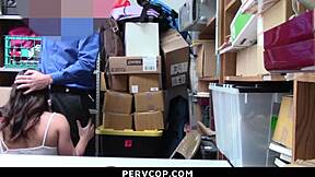 Pervcop Detains Shoplifting Teen for Doggystyle Punishment