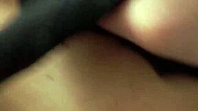 Bound on desk, gagging deepthroat while slapped and choked submissive