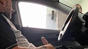 Amateur Redhead Masturbates Riskily On Public Street Car