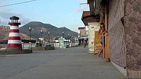 Naughty Milf Mommy Nude Public Street Outdoor Flashing Stroll