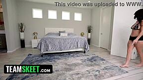 stepbro sucks my bouncy tits then fucks me wildly