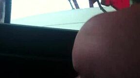 Aussiefox Teases Truckers with Her Tits