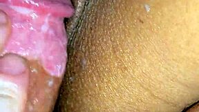 Ever wonder what's dripping from that sexy latina wife's tight pussy closeup?