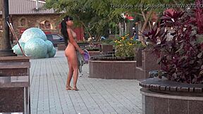 Naughty Milf Mommy Nude Public Street Outdoor Flashing Stroll