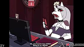 loona fingers her furry pussy in solo masturbation frenzy