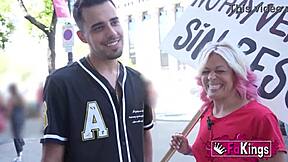 sandra v hunts street studs kissing guys and gals for rough doggystyle pounding