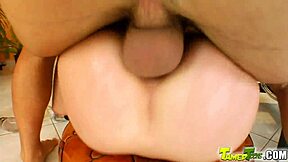 skinny 18 year old teen gets all holes drilled deep by old cock