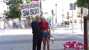 sandra v hunts street studs kissing guys and gals for rough doggystyle pounding