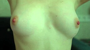 Close Up Puffy Nipples on Petite Teen's Small Natural Tits