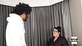 Perverted big ass librarian nerd deepthroats bbc doggystyle