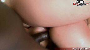 double anal dp gaping for hot brunette in mmf german hardcore threesome!