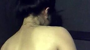 asian wife masturbates hard with dildo vibrator in gym shower