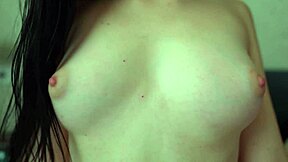 Close Up Puffy Nipples on Petite Teen's Small Natural Tits