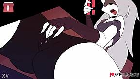 loona fingers her furry pussy in solo masturbation frenzy