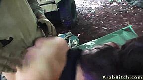 Arab Soldier Pounds Petite Chinese Schoolgirl in Hardcore Military Fuck