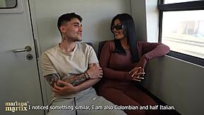 wanna see this big-ass colombian mariana martix fuck papi rodriguez after train pickup?