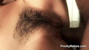 freakyflames takes monster cock deep in petite teen ass and pussy gaping facial