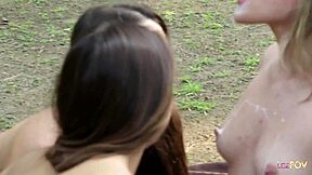 Sasha Serena Sara's wild lesbian threesome party explodes with fingering licks