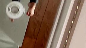 hey haters this goddess in leggings and glasses owns your feet slave worship now