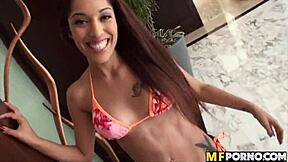 banging latina teen crystal lopez with friends 🔥 pov group fun!