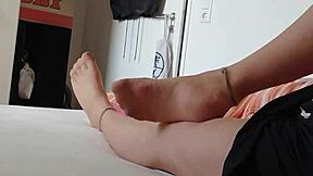 german nylon boy teases in pantyhose nightgown