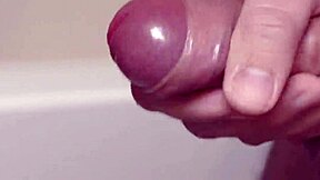 my dick cums deliciously in super slow motion close up