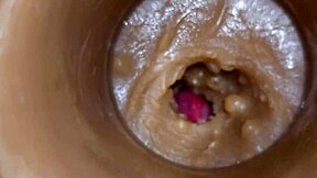 EXTREME CLOSE UP PUSSY TOY CAMERA INJECTS HUGE SPERM DOSE