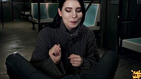 Beautiful Stranger SUCKS My Cock SLOPPY Close-Up On TRAIN!