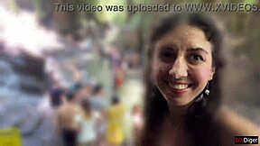 Skinny Teen Gets Facial Cumshot in Public Locker Room Then Cumwalks Waterfall