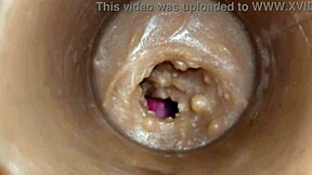 EXTREME CLOSE UP PUSSY TOY CAMERA INJECTS HUGE SPERM DOSE