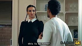 Slutty Pigtail Girlfriend Cheats with Massive Black Cock Behind Boyfriend's Back!