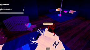 sneaking deep fucks into little 18+ slutty bitch in freaky roblox room