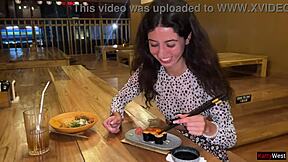 i suck huge dick in sushi bar toilet then eat rolls with cum on face